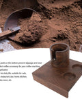 Heavy Duty Wooden Knock Box And Espresso Tamper Station Delivers Smooth Operator Vibes Straight To Your Kitchen Counter with tamper, anti-slip base.