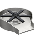 Skip The Scrub Stainless Steel Glass Rinser For Kitchen Sink Attachment with black spray jet for drinkware cleaning.