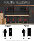 Ultimate Garage Gear Up Storage System With Lockable Steel Cabinets And Rolling Tool Chests 52 Inch Workbenches Pegboard Panels Wall Cabinets with dimensions