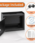 Locking Office Suggestion Box With Slot For Secure Feedback, Wall Mount Safe Mailbox, 50 Free Suggestion Cards, 9.8W x 3D x 7H, Black