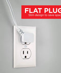 36 Inch Plug-In Linkable Under Cabinet Light Bar With High Low Off Switch, Warm 2700K LED Kitchen Lighting, flat plug detail