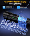 Rechargeable UV Blacklight Flashlight With High Lumens For Pet Pee Detection And Resin Curing Zoomable Waterproof Tactical LED Light