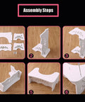 Assembly instructions for Ergonomic Squatting Toilet Stool For Adults, Sturdy Detachable Wood Plastic Composite Step Stool.