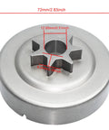 Beefy 325 Inch 7T Clutch And Drum With Oil Pump Oiler Gear Bearing Kit For Stihl MS271 MS291 shown with dimensions