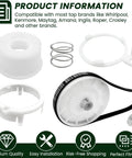 Front view of washer pulley clutch kit with drive belt, springs, and white plastic components.