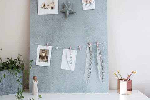 Concrete Grey Self-Adhesive Film Roll For Walls, Cabinets, And Furniture, Large 26x78 Inch, 4-Pack, Easy Peel And Stick Decor For DIY Home Makeovers Today on wall panel with photos and decorations