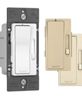 Radiant 0 To 10V Preset Decorator Rocker Dimmer Switch for Fluorescent Fixtures with LED Locator, white, almond, ivory finish