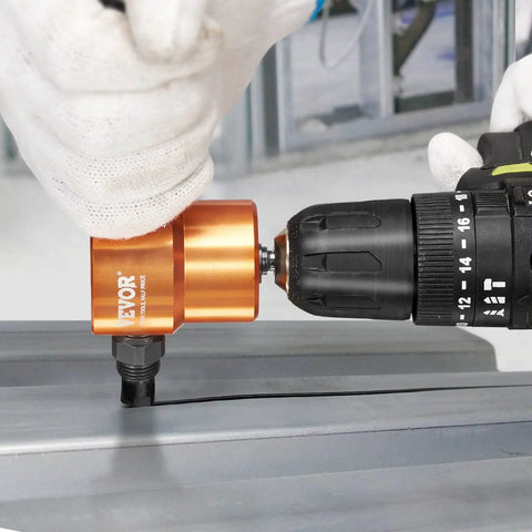 Double Head Sheet Metal Nibbler Cutter For Drills, 360 Degree Cutting Attachment with Extra Punch cutting metal sheet