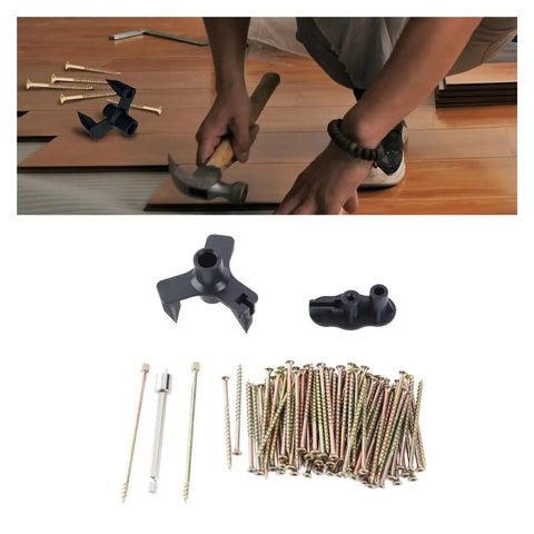 Wood Floor Repair Kit For Under Carpet Squeak No More With 5 Tools And 50 Screws Easy DIY Fix For Loose Boards And Hidden Damage
