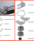 Heavy Duty Garage Door Torsion Spring Kit With Cables And Brackets, Hardware And Cable Reels For 7 Ft Tall Doors, parts display