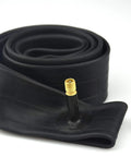 Heavy Duty 26 Inch Bike Tube Set 26x1.75, 26x1.95, 26x2.10, 26x2.125 coiled with Schrader valve visible