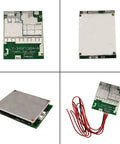 Beefy 4S 100A 12V BMS Protection Board With Smooth Cell Balancing For LiFePO4 Battery Banks, showing different angles and wiring.