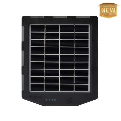 Front view of Trail Cam Solar Panel Kit Built In 2000mAh Battery For 12V 1A Or 6V 1.5A Chargers IP66 Waterproof Outdoor