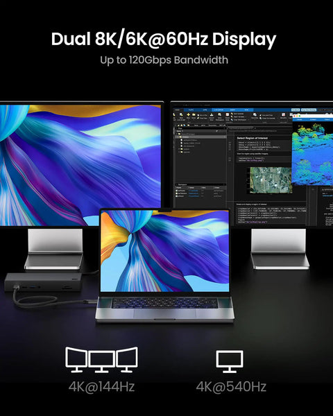 Ultra Fast USB4 Thunderbolt 5 Cable 5Ft USBIF Certified High Speed 80Gbps 240W 8K Ready Zero Signal Loss Bidirectional Data Transfer For Pro Gear And Creative Setups for dual 8K displays