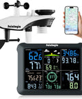 WiFi Smart Weather Station With 14 In 1 Capabilities, Real Time AI Forecasts And 24/7 Alerts, Large 8.5 Inch Display, Wind Gauge