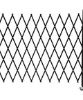 Heavy Duty Folding Security Gate Lock It Down And Keep Your Spot Safe With This 63 Inch Tall By 118 Inch Wide Black Metal Wall Mount Gate Featuring Diamond Grille And Padlock Loop For Garage Shop - black diamond grille design gate