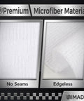 100 Pack Heavy Duty Shop Towels Microfiber Cleaning Rags For Cars And Auto Detailing, lint free and scratch free, close-up view