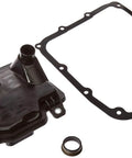 Transmission Filter Replacement For Chrysler Dodge And VW Routan 62TE A604X A6F440, includes gasket and seal, shown in black plastic
