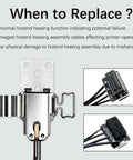 Hotend Heating Assembly Kit For Bambu Lab 3D Printers with Plug-And-Play Hotend, Heater Cartridge and Thermistor, Base Clip