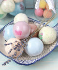 5x7 Inch Shrink Wrap Bags 200 Pcs Pack For Crafting Gift Wrapping And Food Prep Clear Bags You Can Cut To Fit And Seal With A Heat Gun High Shrinkage For Scratch Protection And Tight Compact Packs: clear bags holding pastel craft balls in a bowl