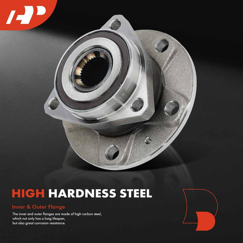 Two Pack Front Wheel Bearing And Hub Assembly For Volkswagen Golf And Audi A3 Series High hardness steel material