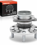 Road Ready Rear Wheel Bearing And Hub Assembly With ABS Ring For Hyundai Elantra Elantra Coupe Elantra GT Veloster Forte Forte Koup Forte5 5 Lug 2011 To 2018 FWD Only product image showing 5-lug design and ABS ring.