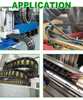 Flexible Drag Chain Cable Wire 10x15mm Internal Size Black Open Type For CNC Routers Mills 3D Printers 1 Meter Length in use