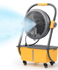 Cordless Misting Fan With 11L Tank Rechargeable Battery And 12 Inch Blade Delivers 15 Foot Mist Range For Backyard Cooling