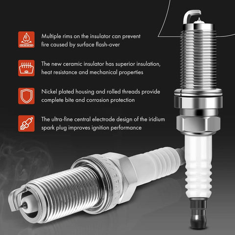 Iridium spark plug from Ignition Coil Pack And Iridium Spark Plugs For Toyota Camry RAV4 Sienna 2.5L 2.7L L4 Four Pack Replacement