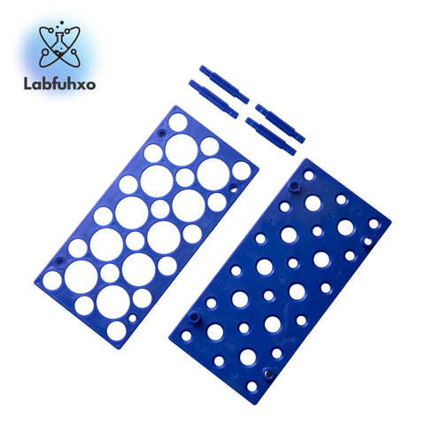 Polypropylene Centrifuge Tube Rack For 10ml 15ml And 50ml Tubes, 28 Well Detachable Plastic Stand, Blue Color