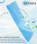Blue and white media pad for Two Rolls Of 120 Inch Air Vent Filters For HVAC And Home Use DIY Size Dustproof Floor Vent