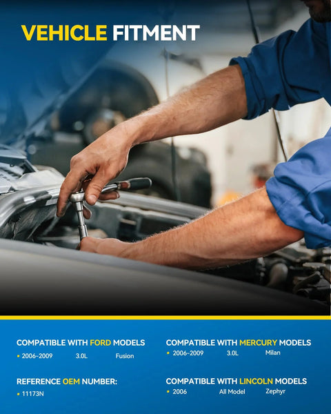 Mechanic installing High Amp Alternator For Ford Fusion 2006 2009 3.0L Mercury Milan 2006 2009 3.0L And Lincoln Zephyr 2006 12V