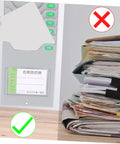 Super Convenient Wall Mounted Storage Rack Equipped With Plenty Of Card Holder Slots showing organized slots with paperwork, ideal for office filing.