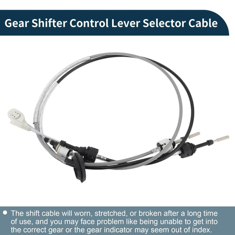 Manual Transmission Gear Shift Cable For Saturn Vue 2003 To 2007 Replacement 21996492 Fits 2.2L 2.4L 3.0L 3.5L Keeps Shift Lever Aligned With Actual Gear And Prevents Misoperation, coiled cable