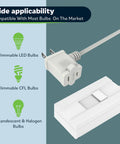 Table Top Plug In Dimmer For Lamps With Quiet Slide Control No Pro Needed Easy Plug In Installation 360W Incandescent Halogen