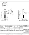 Technical drawing of Pack Of Ten 1/4-20 By 1 1/2 Inch Grade Two Pure Titanium Hex Head Bolts with dimensions.