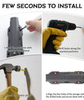 4 Pack Wall Mounted Fishing Rod Holders With EVA Foam For Garage Boat Wall Or Ceiling Storage, installation steps shown