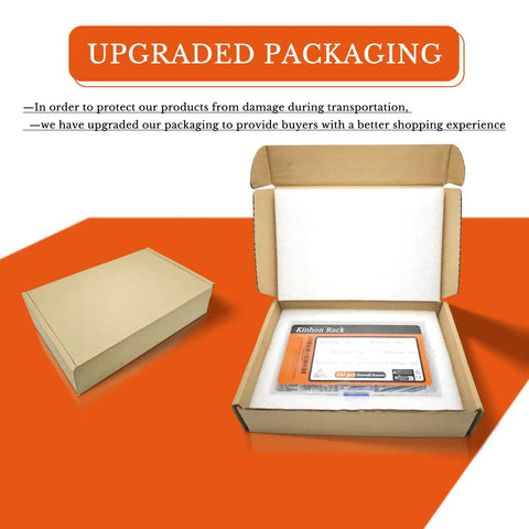 Upgraded packaging box for 412 Piece Flat Washer Set In 304 Stainless Steel M4 To M12 shown open and closed on an orange surface.