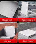 Heavy Duty Roof Access Hatch With Weatherproof Aluminum Frame And Galvanized Steel Plate, High Security Roof Skylight Door For Maintenance, Industrial Cellar Doors For Factories, Warehouses, Workshops, And Lofts, White on house, residential, villa, and factory roofs