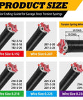 Beefy Pair Of Garage Door Torsion Springs 0.218 X 2 X 28 Inches For A Solid Spring System Upgrade wire size chart