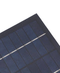 Close-up of monocrystalline silicon 5V panel for 20W Solar Powered Exhaust Fan Kit with bird proof baffle and power adapter.