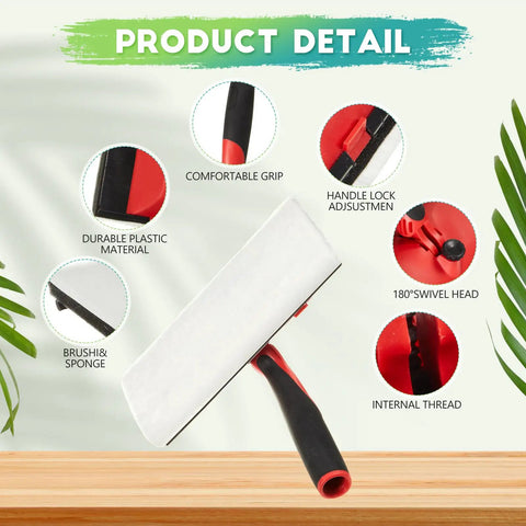 Two Pack 9 Inch Paint Edge Trimmer Tool with 180 Degree Rotating Handle for Decks Walls and Ceilings Stain Pad Edger