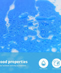 Close-up of water-resistant Cosmic Blue liquid encased floor tile for kids, showing anti-slip texture and droplet formation.