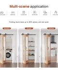 Premium Built To Last Heavy Duty Bi Fold Barn Door With Frosted Glass Cross Design Preassembled 36 By 84 Inches