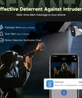 Professional Grade 4MP Wireless Outdoor Security Camera System With Solar Panel And Dual Band Wifi capturing real-time intruder alerts.