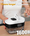 2500W Portable Handheld Steam Cleaner Delivers Powerful 160C Hot Steam In Just 15 Seconds For Quick Carpet And Floor Cleaning With Adjustable Pressure Settings And Smart Leak Proof Design For Effortless Deep Cleaning Results, pouring water into 1600ML tank.
