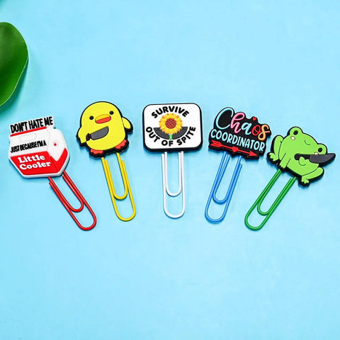 Cheeky 30 Pack Large Funny Paper Clips Set For Office Work Planners Paperwork And Bookmarks with sarcastic designs on clips