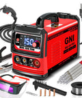 Three In One MIG TIG Stick Welder Portable 110V Inverter With Auto Darkening Goggles and accessories for DIY repairs