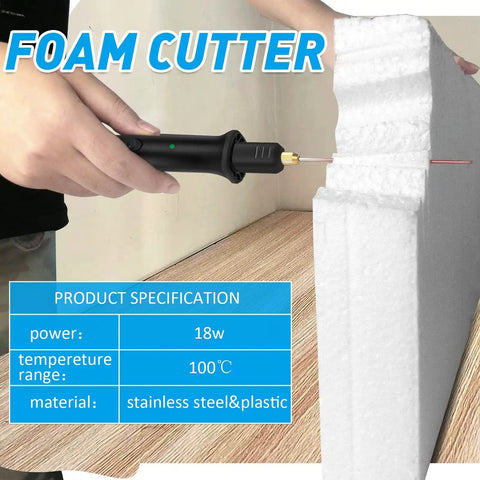 Eight In One Foam Cutter Electric Cutting Machine Pen Kit With Hot Wire Cutter For Styrofoam Polyethylene EVA Foam Carving Crafts DIY Friendly 100 To 240 Volt 18 Watt Safe And Easy To Use Includes Metal Stand And Non Slip Handle cutting foam