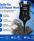 Inductance Tester For PCBs And Motherboard Coils Pro Grade Electronic Circuit Board Detector For PCB Repair And Phone Troubleshooting DIY Friendly Dual Pack Coil Tester W01 Compatible displaying usage instructions with PCB